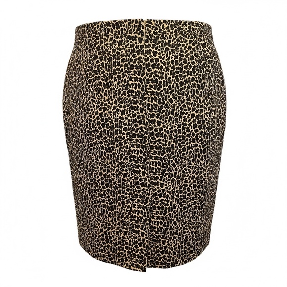 J CREW No 2 Pencil Skirt Leopard 12 | Brown Black Animal Mob Wife Old Money Y2K - Picture 3 of 13